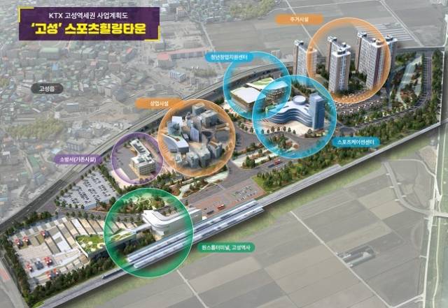 경남 고성에 조성될 스포츠힐링타운. 국토교통부 제공