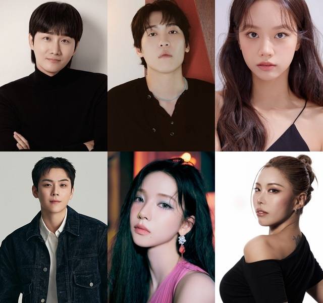 이용진(왼쪽 위부터 시계방향), 존박, 혜리, 가비, 카리나, 김도훈 / 사진=각 소속사 제공