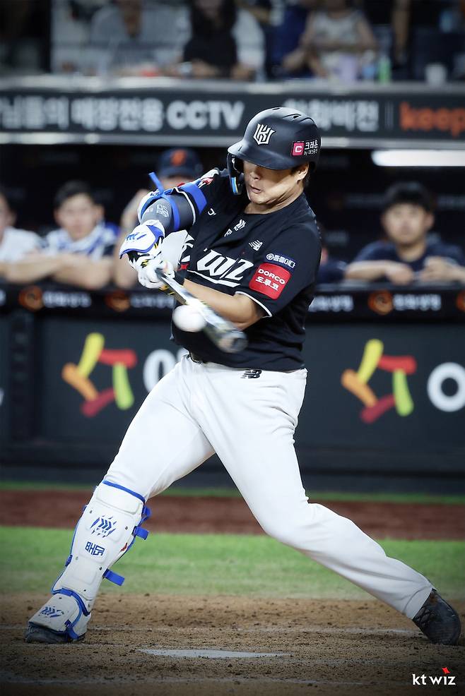 한화전 9회 결승 투런포를 때린 KT 강백호. 사진=KT 위즈