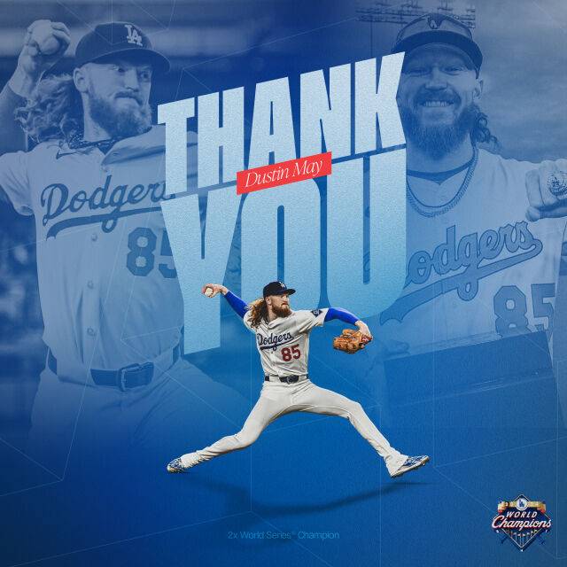 더스틴 메이./LA 다저스 SNS