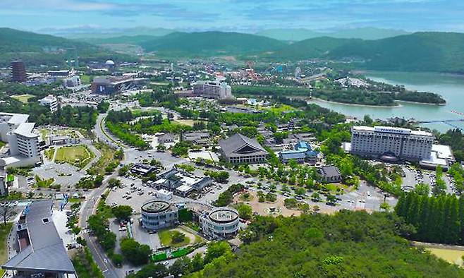 경주 보문관광단지 전경.