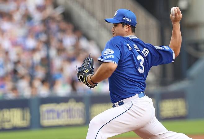 ▲ 전반기보다 더 나아진 후반기로 앞으로의 기대를 모으고 있는 최원태 ⓒ삼성라이온즈