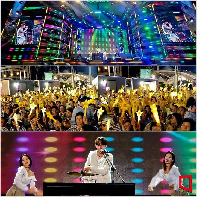 전야제 무대에 오른 트로트 스타 박서진이 노래와 장구 춤으로 멋진 무대를 선보였다. 이준경 기자