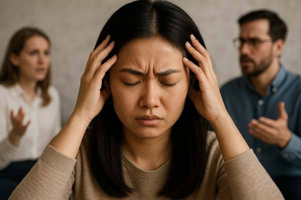 걱정, 불안, 괴로움을 안겨주는 부정적 인간관계가 단순히 정서적 스트레스를 넘어 실제 생물학적 노화까지 촉진한다는 연구 결과가 발표됐다./사진=챗GPT생성 사진