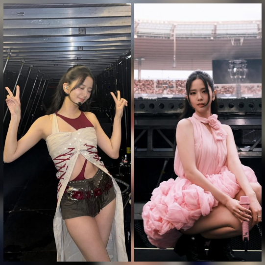 블랙핑크 지수가 파리 공연에서 착용한 디올 커스텀 의상을 공개했다.사진=지수 SNS