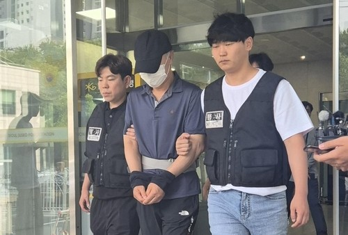 '강남 오피스텔 모녀 살해범' 박학선 구속송치 ⓒ연합뉴스