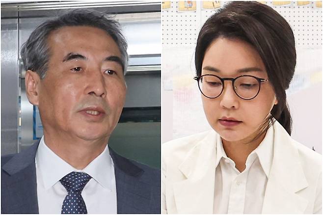 (민중기 특별검사(왼쪽)와 김건희 여사)