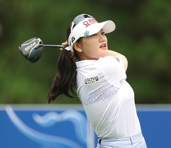 2025년 한국여자프로골프(KLPGA) 투어 제12회 제주삼다수 마스터스에 출전한 노승희 프로가 2라운드에서 경기하는 모습이다. 사진제공=KLPGA