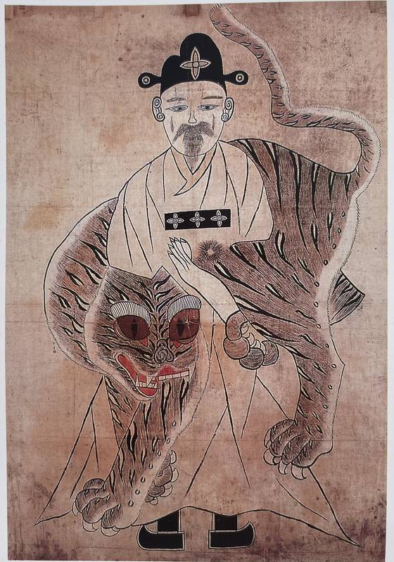 산신도, 19세기, 종이에 채색, 도쿄 일본민예관 소장. [사진 도쿄 일본민예관]