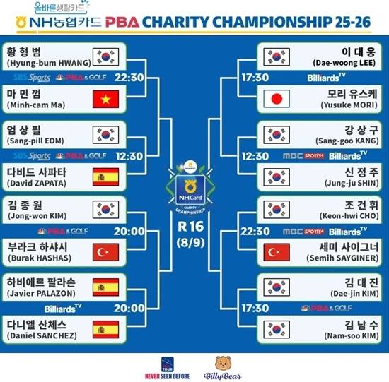 16강 대진표. (자료=pba)
