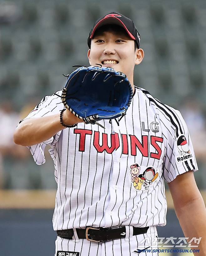 5일 서울 잠실구장에서 열린 두산-LG전. LG 선발투수로 마운드에 오른 손주영. 잠실=정재근 기자 cjg@sportschosun.com/2025.8.5/