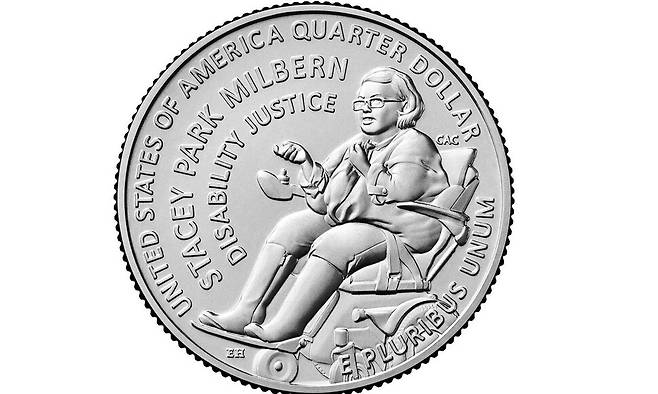 미국 여성 쿼터 프로그램으로 출시된 스테이시 박 밀번 쿼터. 출처 미 조폐국