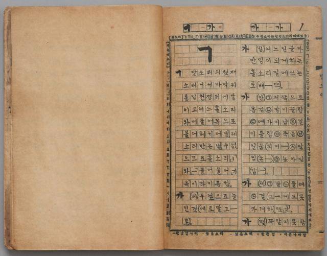 최초의 우리말 사전인 '말모이' 원고. 한글학자 주시경(1876~1914)과 그의 제자 김두봉(1889~?), 이규영(1890~1920), 권덕규(1891~1950) 등이 집필에 참여했다. 말모이는 '말을 모아 만든 것'이라는 의미로 사전을 뜻하는 순우리말이다. 국가유산청 제공