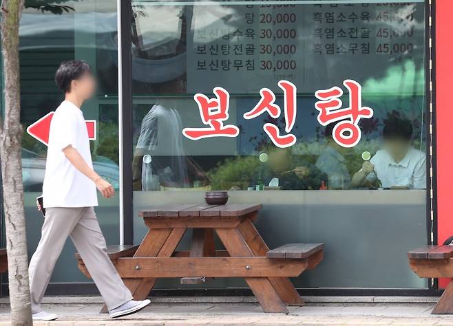 지난 6일 경기 성남시의 한 보신탕 가게에서 시민들이 식사를 하는 모습.  /뉴스1