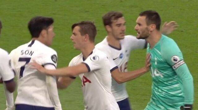 손흥민과 요리스의 다툼 장면/중계화면 캡쳐