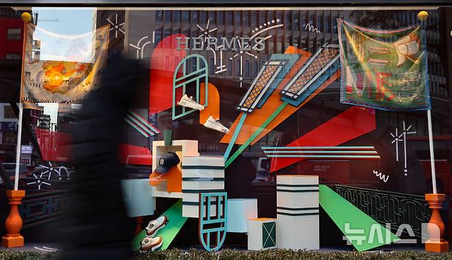 [서울=뉴시스] 황준선 기자 = 서울 시내 한 에르메스 매장 모습. 2025.01.02. hwang@newsis.com