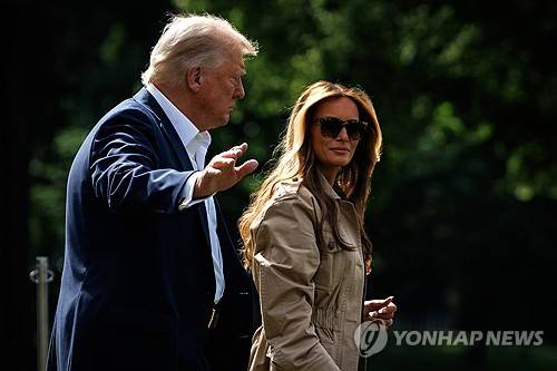 도널드 트럼프 미국 대통령 부부 [EPA=연합뉴스 자료사진]