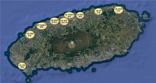 양귀비 발견 지역. 제주해양경찰청 제공