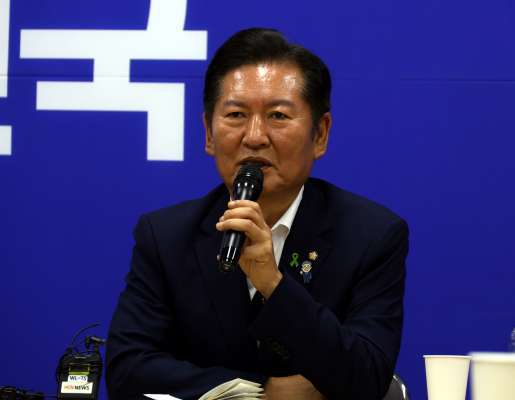 (청주 찾은 정청래 더불어민주당 당 대표 후보)