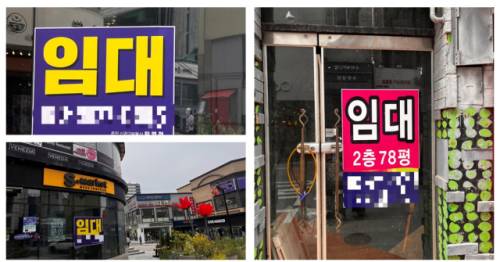11일 찾은 춘천 명동 브라운 상가에 임대 현수막이 붙어있다. 한국부동산원 임대공향 공실률에 따르면 춘천 명동 중대형상가 공실률은 26.01%로 4곳 중 1곳은 비어있다. 통계 집계 이후 역대 최대치다.