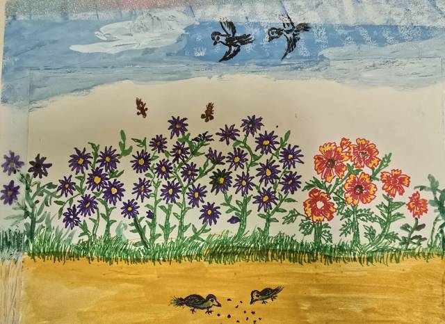 윤필남 할머니 작품. 주노아트갤러 in 아트도서관