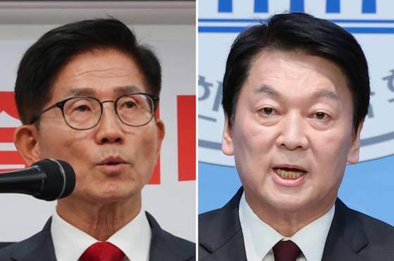 김문수·안철수 국민의힘 당대표 후보. 〈사진=연합뉴스〉