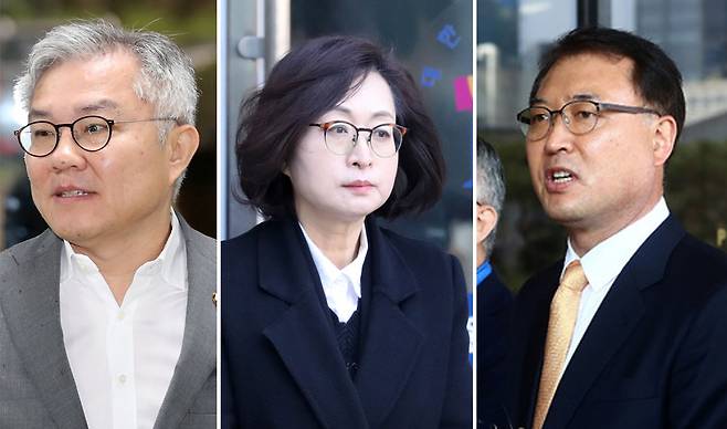 (왼쪽부터)최강욱 전 의원, 은수미 전 성남시장, 황희석 전 법무부 인권국장