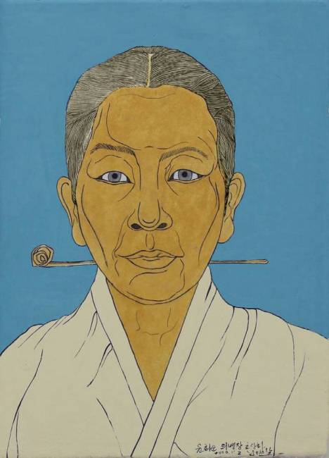 ▲ 윤석남 작 ‘윤희순 의병장 초상화’