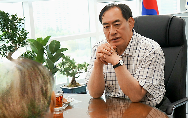 서울올림픽기념국민체육진흥공단 하형주 이사장이 2025년 6월5일 MK스포츠와 회견하고 있다. 사진=서울올림픽기념국민체육진흥공단 제공