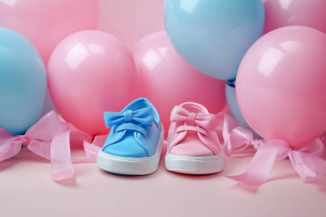 임신한 태아의 성별을 공개하는 이벤트인 ‘젠더 리빌’ 이미지. 아이클릭아트