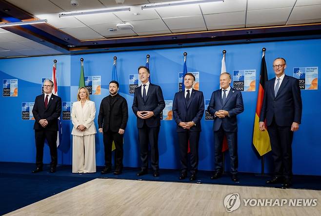 6월 나토 정상회의에서 우크라이나 및 유럽 정상들 [EPA 연합뉴스 자료사진 재판매 및 DB 금지]