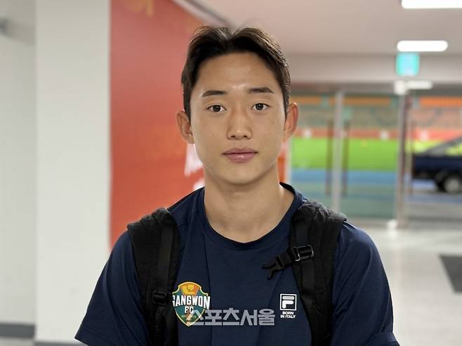 Gangwon Song Joon -suk is interviewing after the match with Kimcheon held at Gangneung High1 Arena on the 9th. Gangneung | Journalist