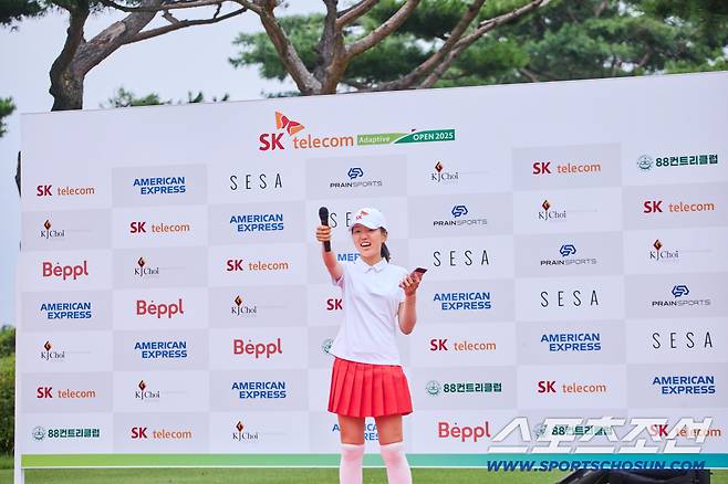 재기발랄 김선영의 분위기 업! 개회사. 사진제공=SKT스포츠단