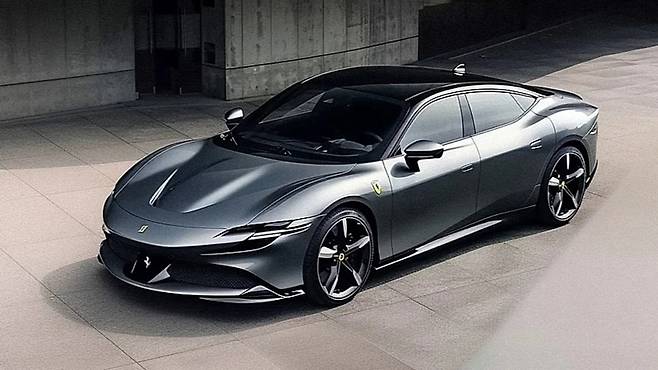 페라리 4도어 전기차, 상상속 이미지. 사진=colekessel_ 인스타그램