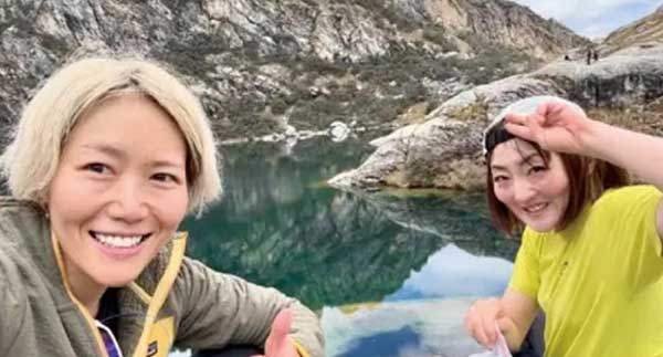 와스카란에서 조난당한 일본 등반가. 사키 테라다(좌)와 치아키 이나다(우). 사진 rpp.pe.