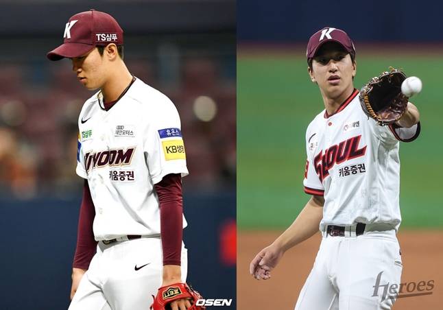 나란히 수술대에 오르게 된 안우진(왼쪽)과 주승우. /사진=키움 히어로즈 제공