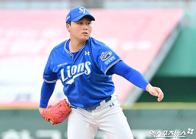 삼성 라이온즈 선발투수 이승현이 올해 정규시즌 경기에 등판해 투구하고 있다. 엑스포츠뉴스 DB