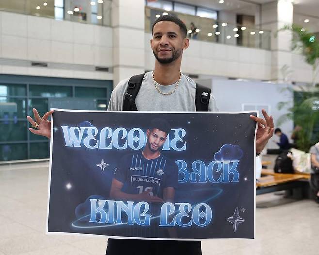 인천공항을 통해 입국한 현대캐피탈의 레오 [현대캐피탈 배구단 제공. 재판매 및 DB 금지]