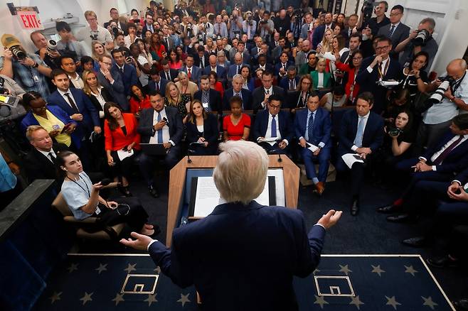 도널드 트럼프 미국 대통령  [로이터 연합뉴스. 재판매 및 DB 금지]