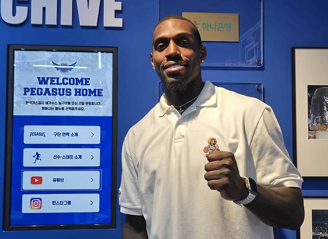 12일 구단 프레스데이에 참석한 라건아 [촬영 최송아]