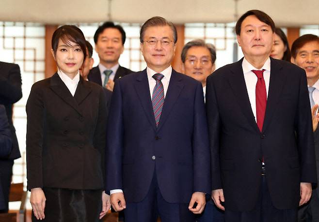 지난 2019년 7월 25일 청와대 본관에서 열린 당시 윤석열 신임 검찰총장 임명장 수여식. (사진=뉴시스)
