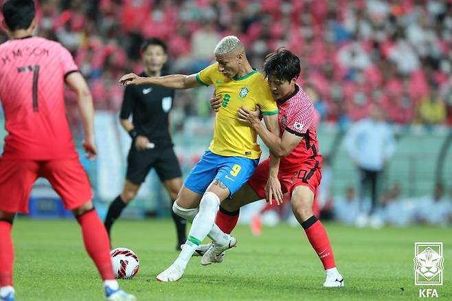 2022년 브라질 방한 당시 경기 모습. 사진 | 대한축구협회