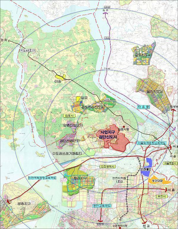 검단신도시 개발 구역. 인천도시공사