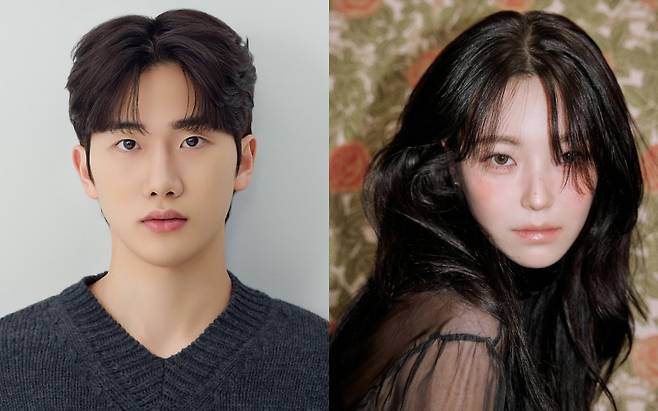 배우 안지호(왼쪽)과 프로미스나인 백지헌 / 사진=각 소속사