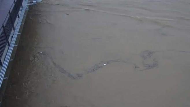 고양시 공릉천 원당교 홍수경보 [연합뉴스/한강홍수통제소 제공]