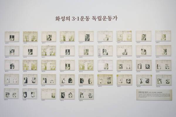 화성의 3.1운동 독립운동가 재소자 카드 모음. 화성특례시 제공