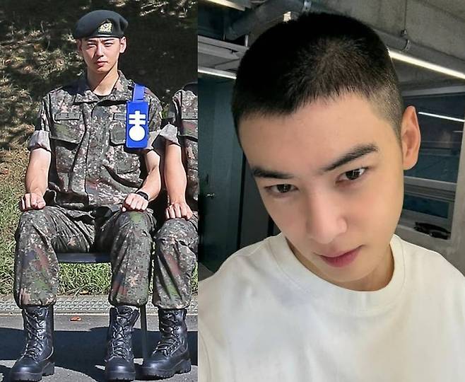 그룹 아스트로 겸 배우 차은우의 훈련소 근황이 공개됐다. /사진=육군훈련소 홈페이지