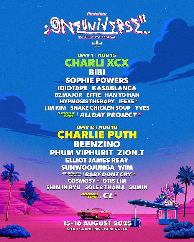[서울=뉴시스] '원 유니버스 페스티벌 2025' 라인업. (사진 = 피치스 제공) 2025.08.13. photo@newsis.com *재판매 및 DB 금지