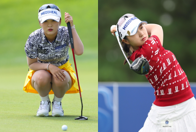 이예원(왼쪽)과 박현경(오른쪽). KLPGA 제공
