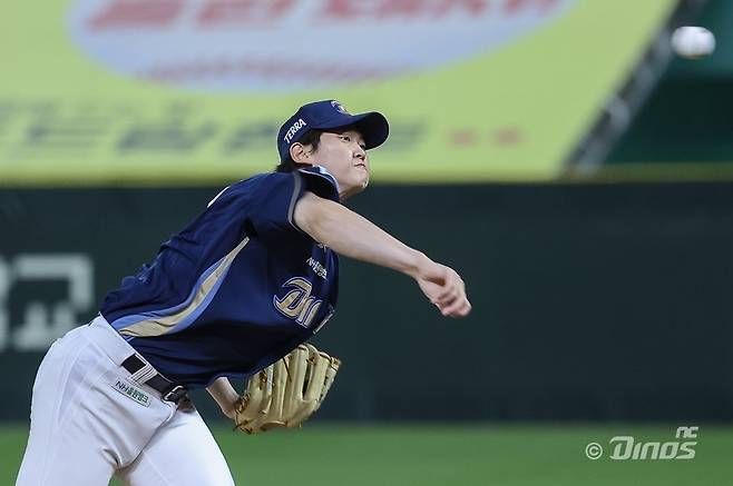 NC 전사민은 12일 잠실 두산과 원정경기에서 올해 최고의 투구를 선보였다. 그는 공격적인 투구를 앞세워 후반기 반등을 꿈꿔본다. 사진제공｜NC 다이노스